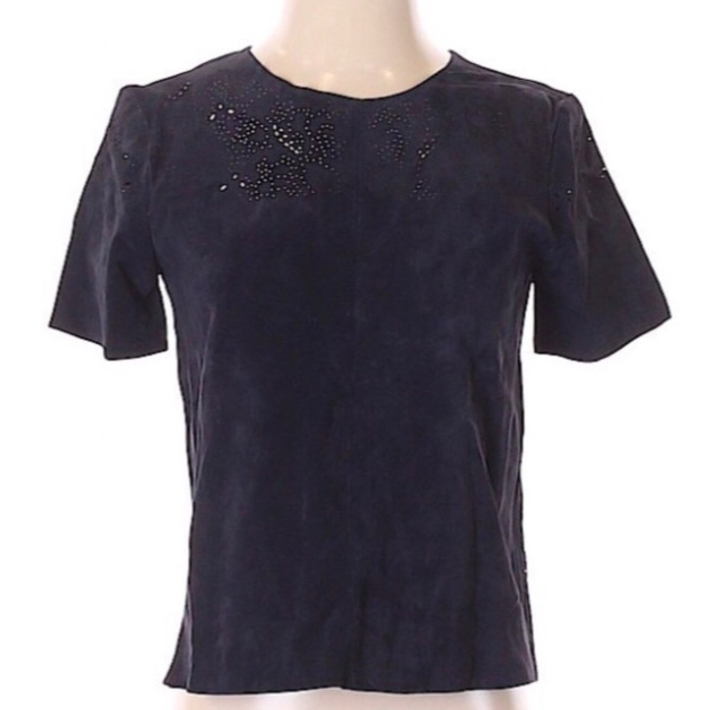 Zara Cutout Suede Dark Blue